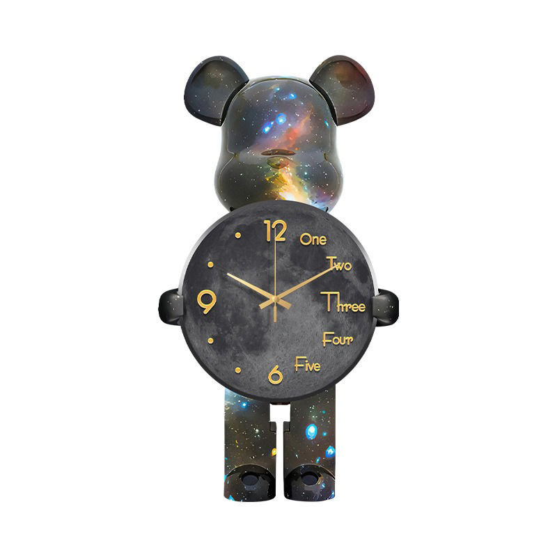 Popular Modern Simple Violent Bear Clock Wall Clock Living Room Grandfather Clock
