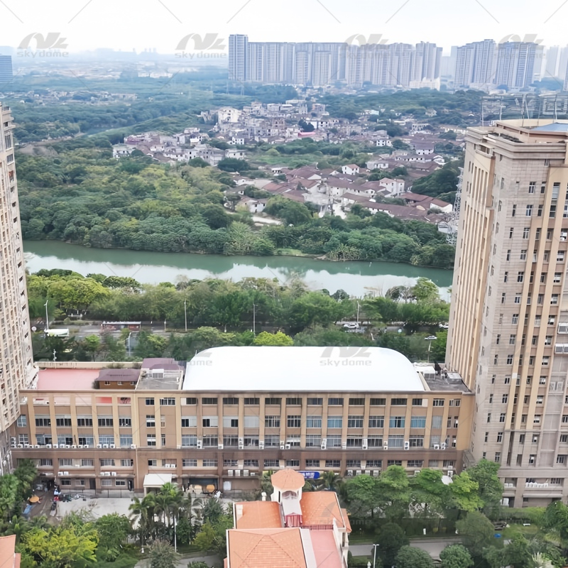 PVDF Air-Supported Membrane Structure for Sports at Rooftop