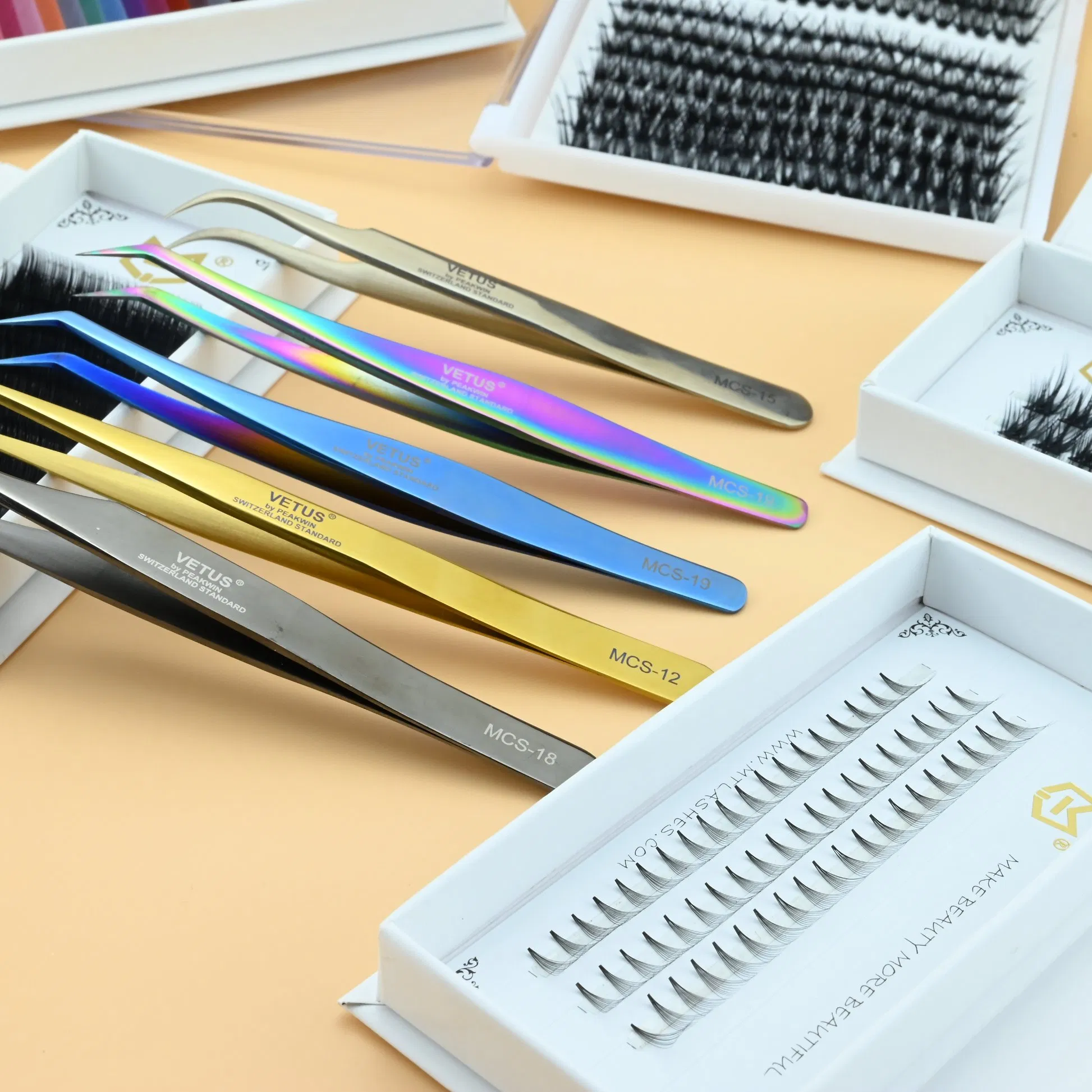 Mt Lashes China Wholesale High Quality Precision Slant Eyebrow Eyelashes Tweezer