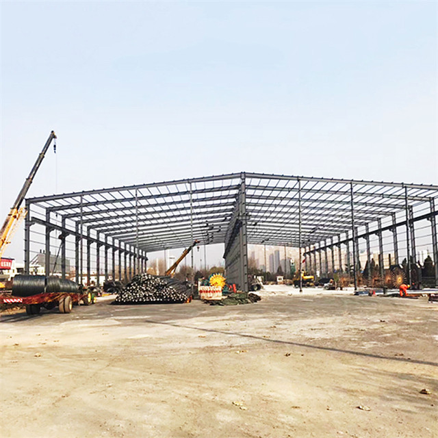 H Column Wind-Resistant Widely Garden Large-Span Storage Metal Standard Roofing Steel Structure Shed for Warehouse Workshop Hangar Building
