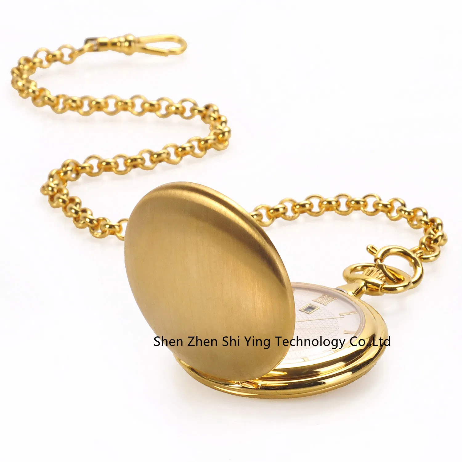 Gent's Antique Gold Mechanical Pocket Watch with Skeleton Back