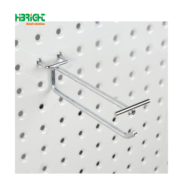 Grocery Supermarket Mesh Wire Display Rack Used Euro U Shape Pegboard Hook