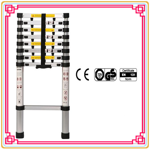 8 Steps Side Aluminium Telescopic Ladder 2.6m En131 Certificate