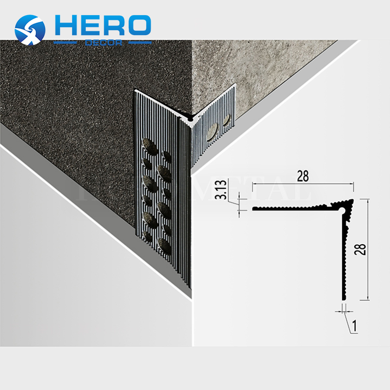 Aluminium Corner Plaster Bead Manufacturing Professional Foshan Factory Hero Metal Decoration Drywall Inside Trim for Wall Edges Types Render Directly Strip