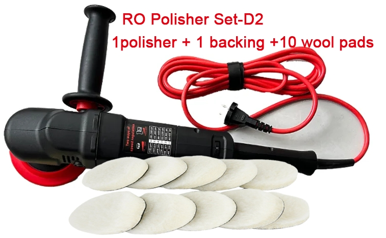 Buffing King RO Polisher Set-42300 with 10PCS 5inch Wool Cutting Buffing Pads Car Polish Set