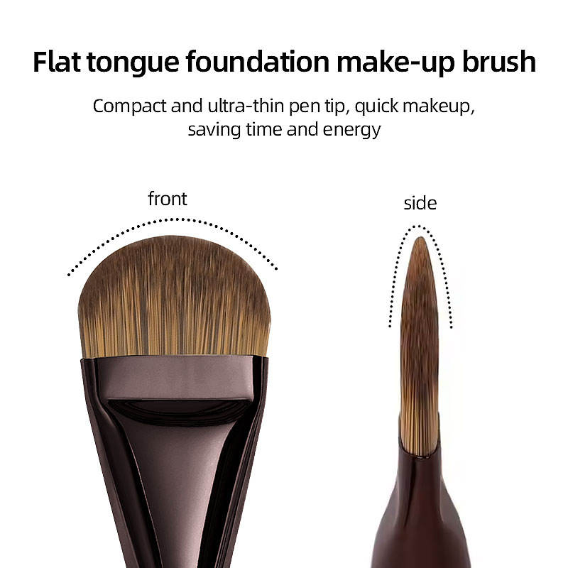 Applicator Brush Synthetic Hair Metal Handle High Quality Bristles Colorful Makeup Brush