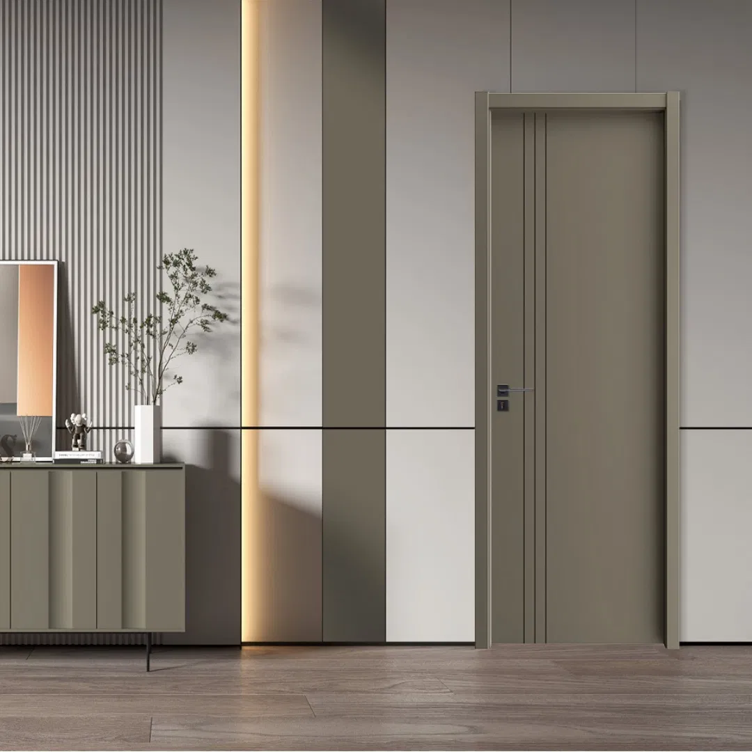 Minimalist Other Aluminium Easy-Install Internal Wood Door for Apartment Entry