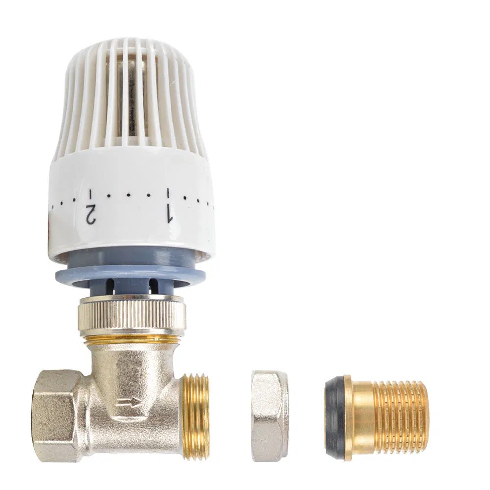Bsp Thread Adjustable House Heating Forged Brass Thermostatic Radiator Valve