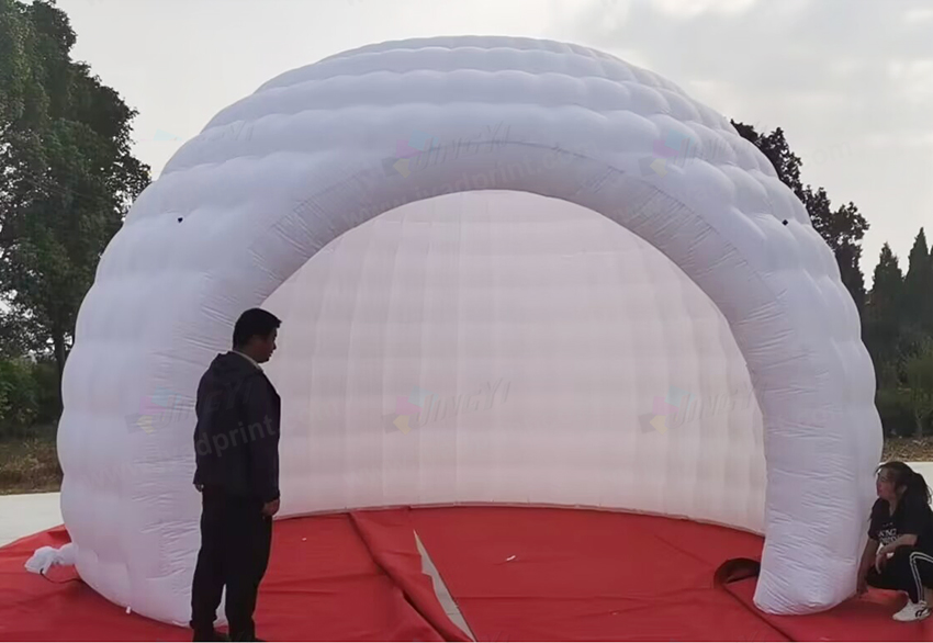 Custom Cheap Outdoor White 420D Oxford Fabric Party Event Inflatable Air Tent Igloo with LED lights