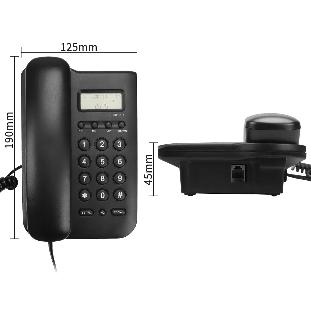 Waterproof Analog Caller ID Phone with Hands-Free Corded Design