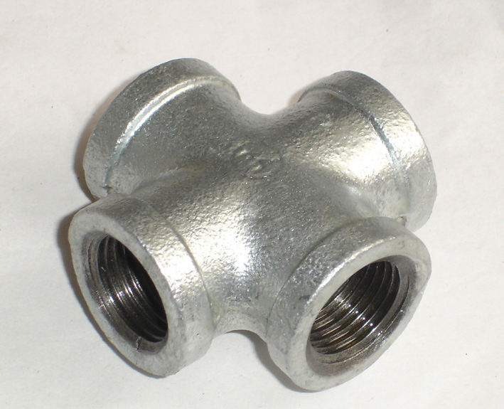 Galvanized Malleable Iron Pipe Fitting Cross