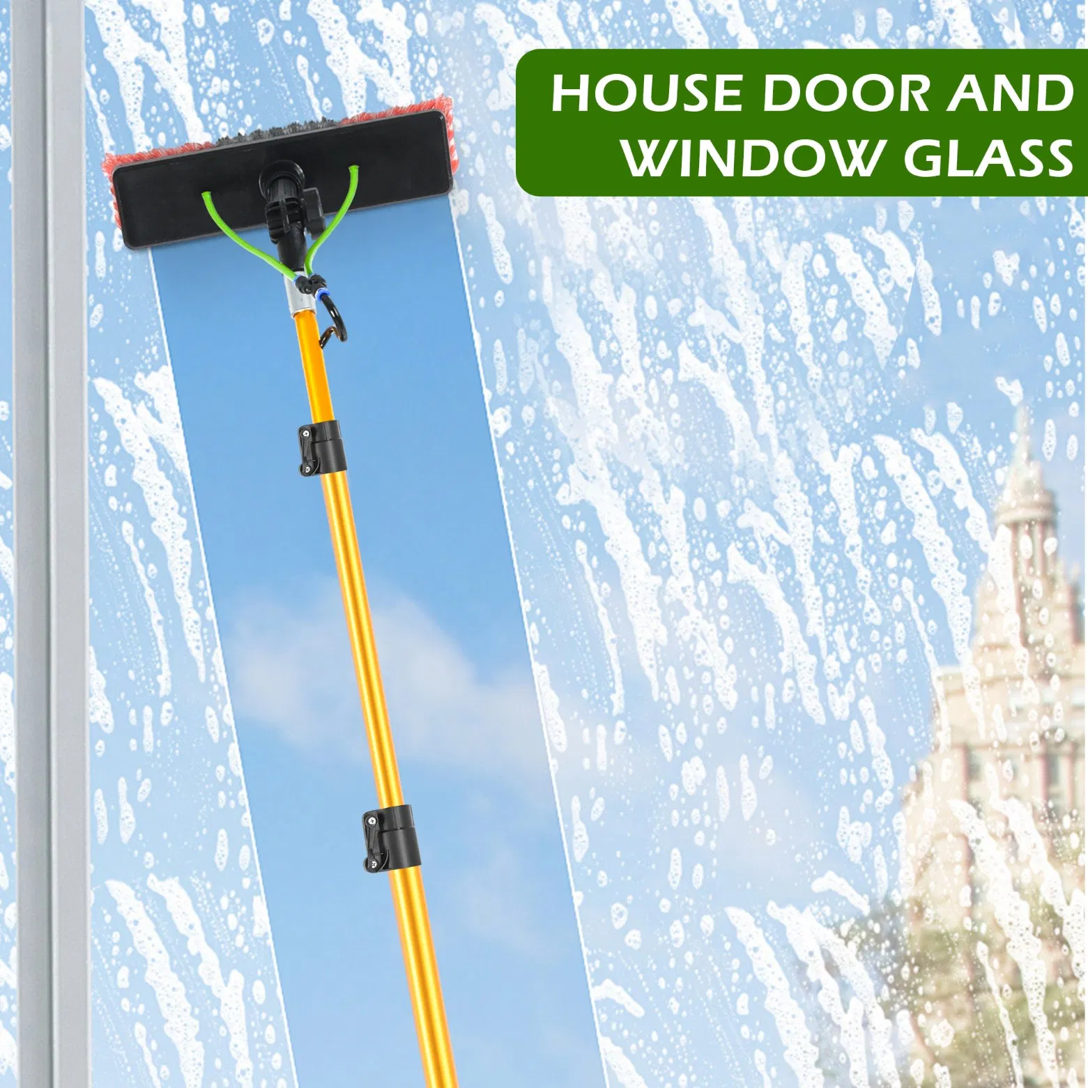 Efficient Solar Panel Brush High Quality 24FT Aluminum Telescopic Water Fed Pole