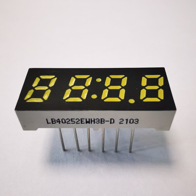 7 Segment LED Display 4 Digit 0.25inch White for Digital Timer