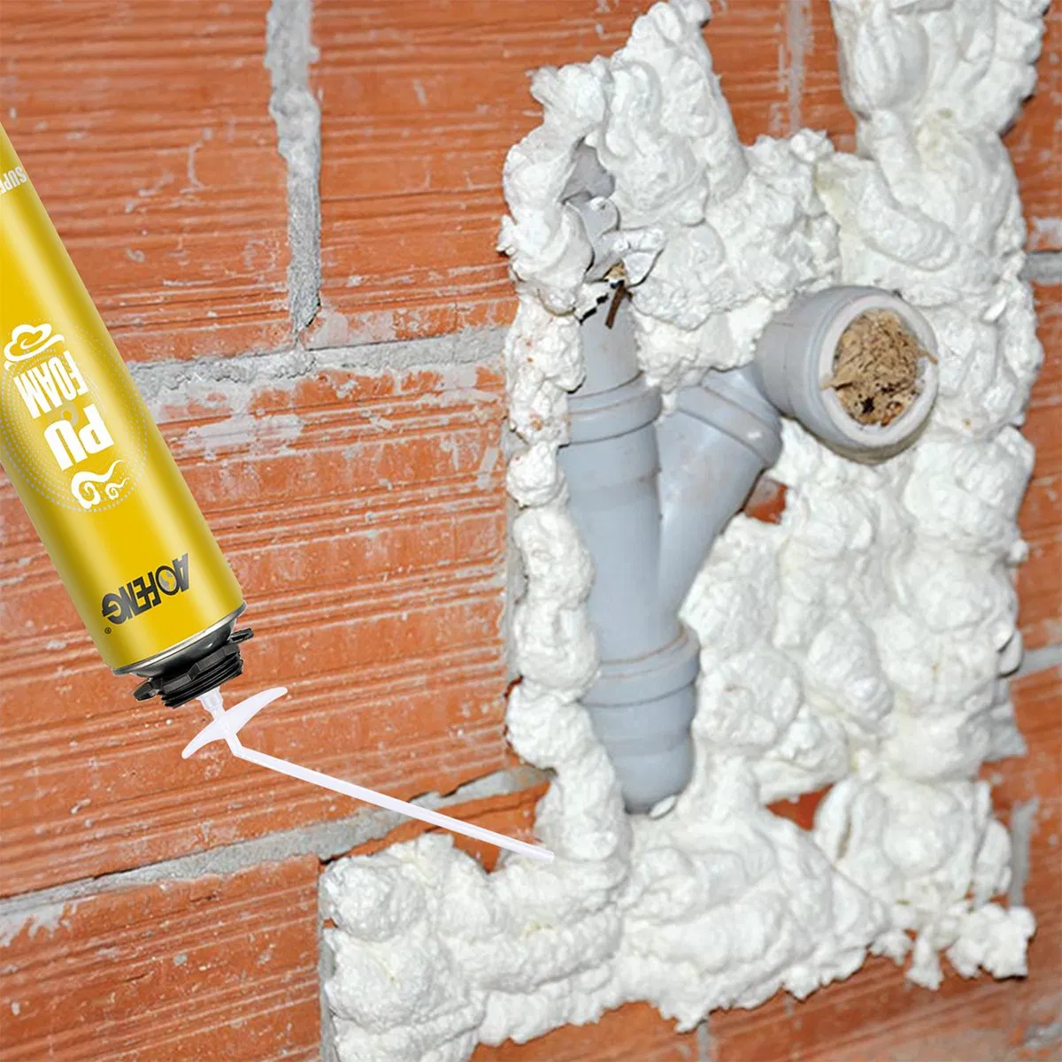 Fast Drying Excellent Elasticity 750ml High Bonding Strength Polyurethane Spray Foam Sealant PU Foam Sealant