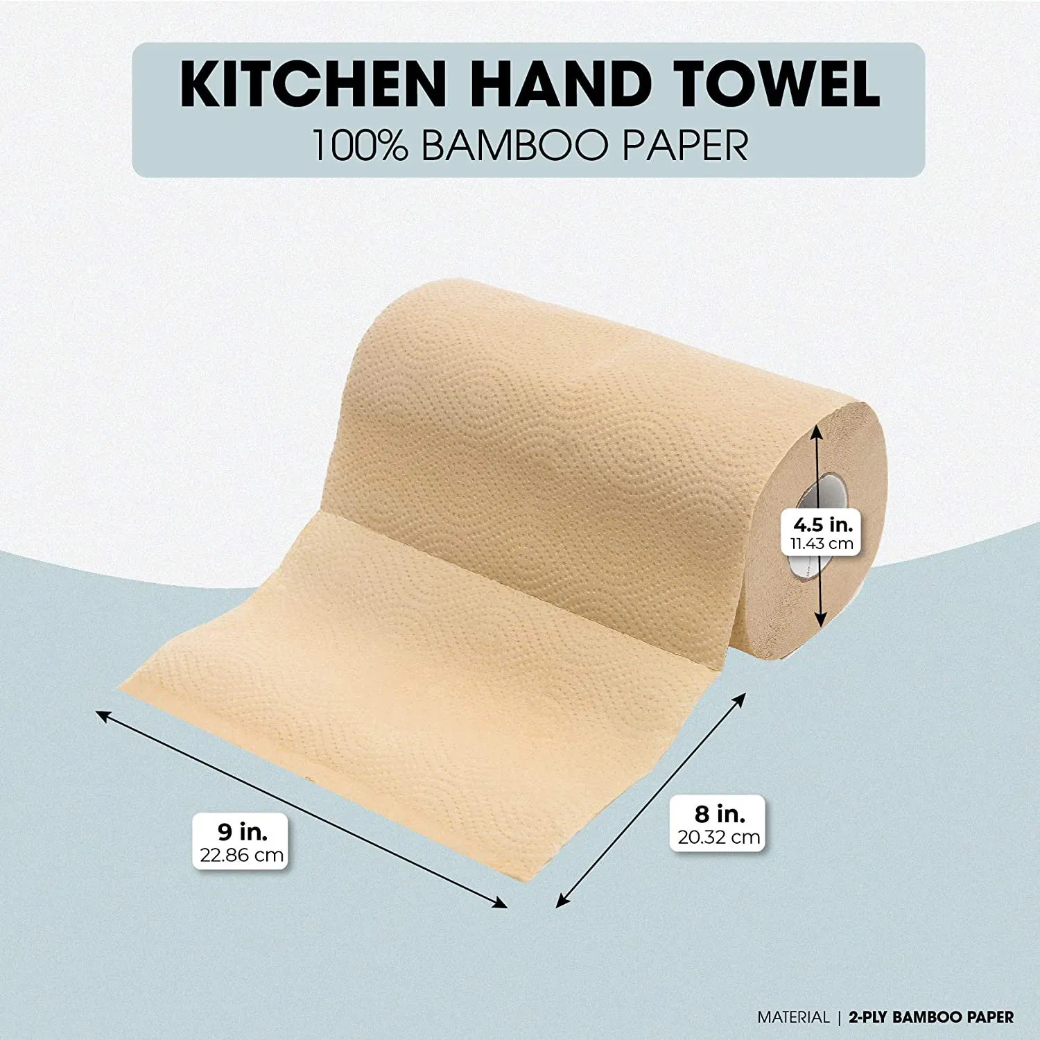 Eco-Friendly Nonwoven 2ply Roll Reusable Bamboo Kitchen Paper Towel