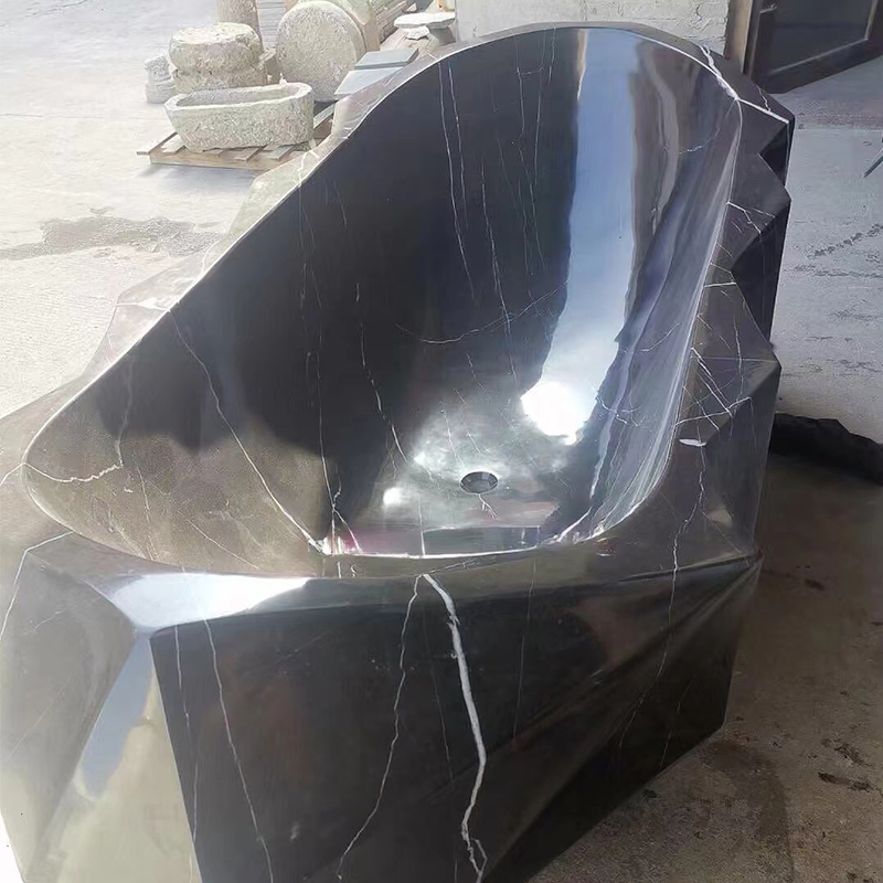 Modern Luxury Natural Customized White/Black/Beige Marble Tubs High-End Custom Marble Bathtub