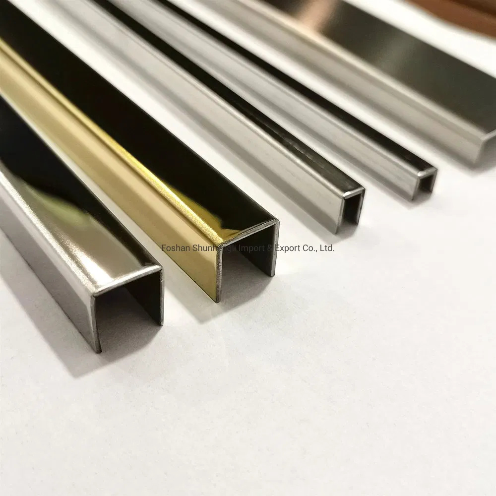 Mirror Stainless Steel Tile Trim L U T Decorative Metal Profile