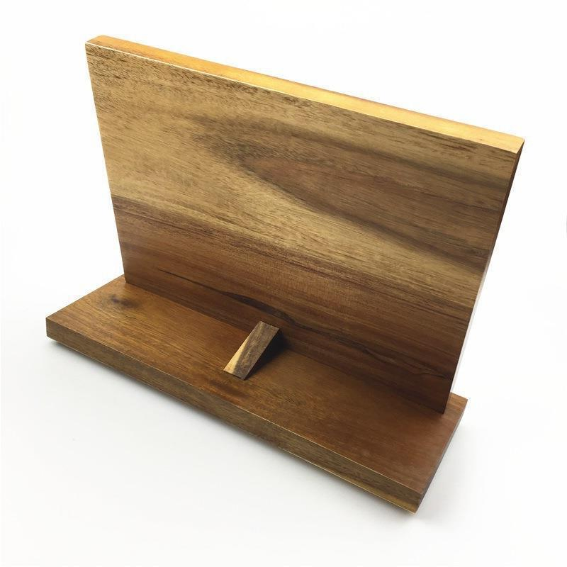 Magnetic Knife Holder Acacia Wooden Magnetic Knife Block Holder Rack Magnetic Universal Stands with Strong Enhanced Magnets Strip Kitchen Storage Cutlery Large