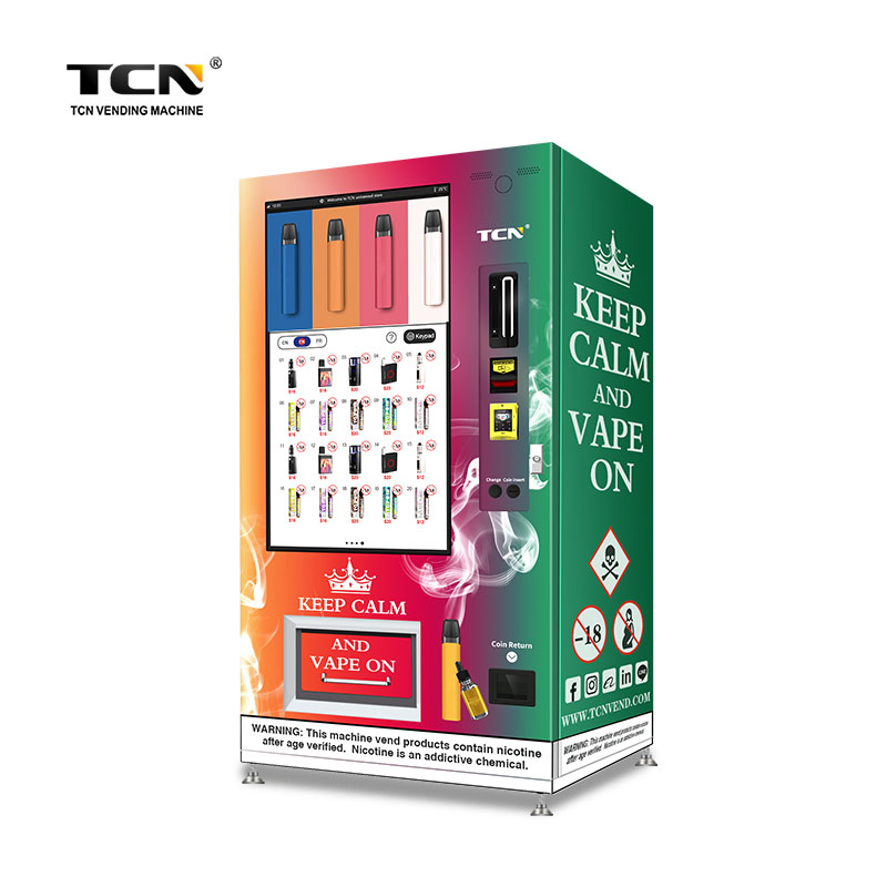 Tcn Age Verification Vending E Cigarette Vape Pen Vending Machine with Video Screens