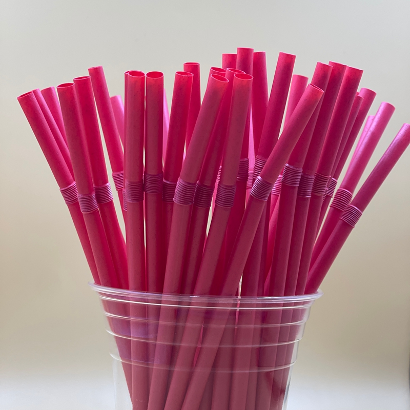 Eco-Safe Bendable Sugarcane Straws - Biodegradable & Bright Colors