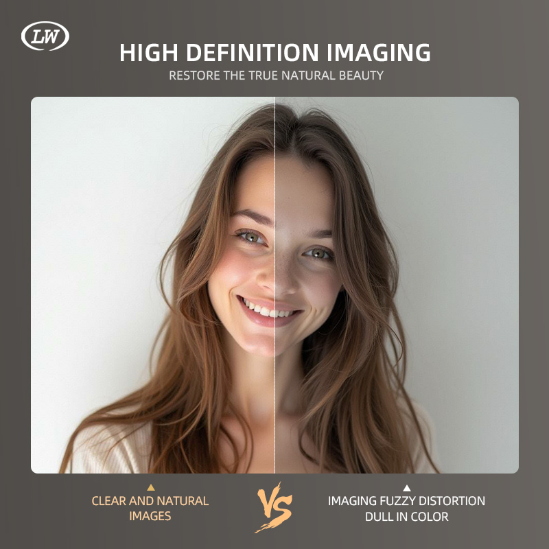 Modern Furniture Aluminum Alloy Frame Circle Bathroom LED Mirror with Durable Smart Backlit Light High-Definition Glass Bathroom Furniture