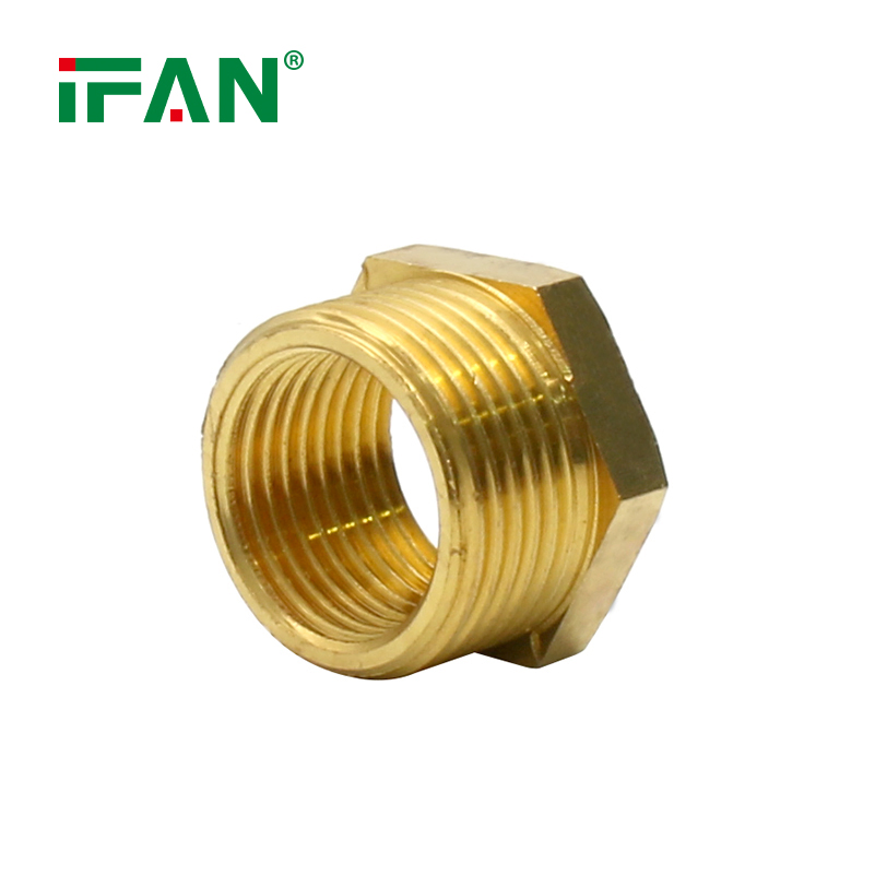 Ifan Factory OEM Brass Pipe Fitting 1/2"-2" Brass Plumbing Fittings Bush Brass Fitting