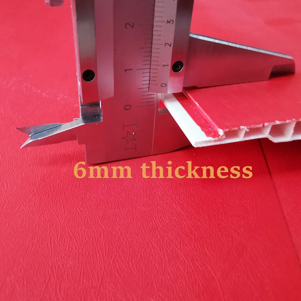 China Supplier 6mm Thikcness Red Laminated PVC Hollow Rigid Panel 3D Type Plastic Wall Cladding