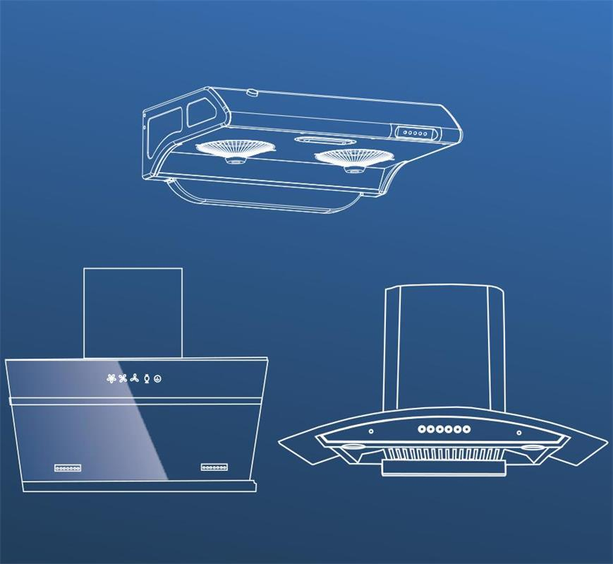 China Manufacturer Kitchen Ventilator Exhaust Chimney Wall Mounted Range Hood Sh-6004b