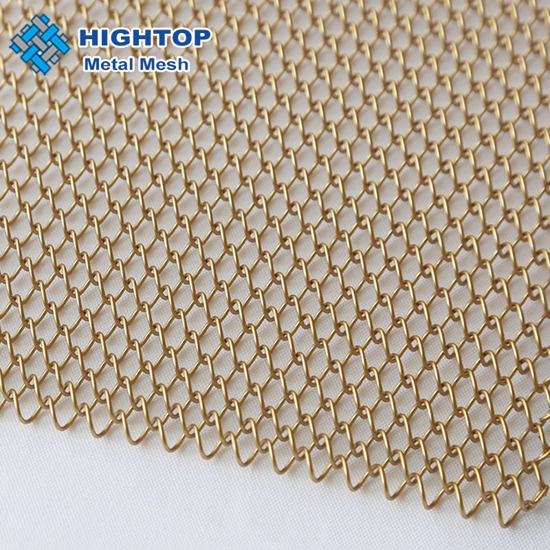 The Golden Metal Mesh Curtain for Outdoor Decoration Wire Mesh