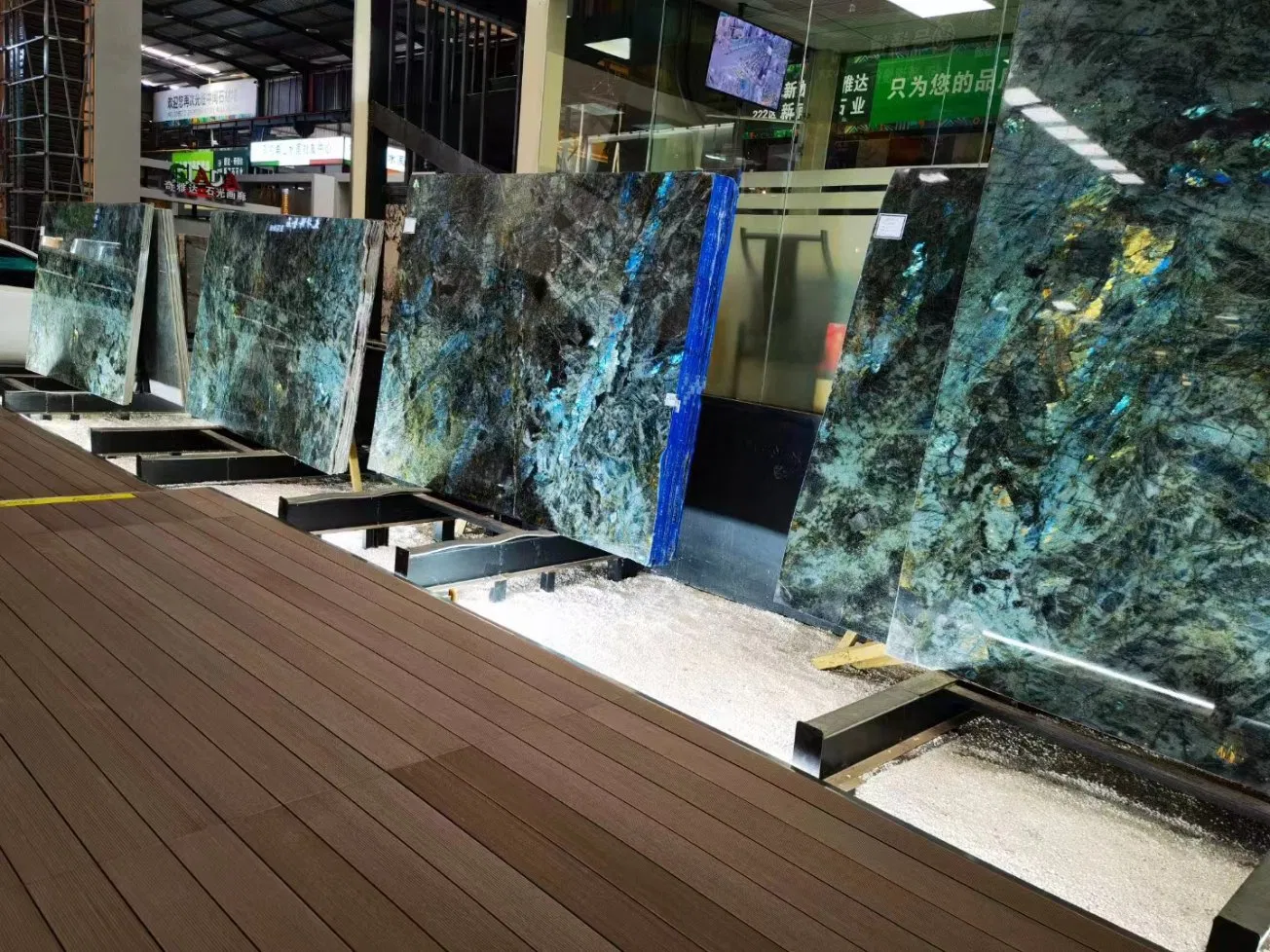 Blue Labradorite Granite Dark Blue, Light Blue Color Natural Granite