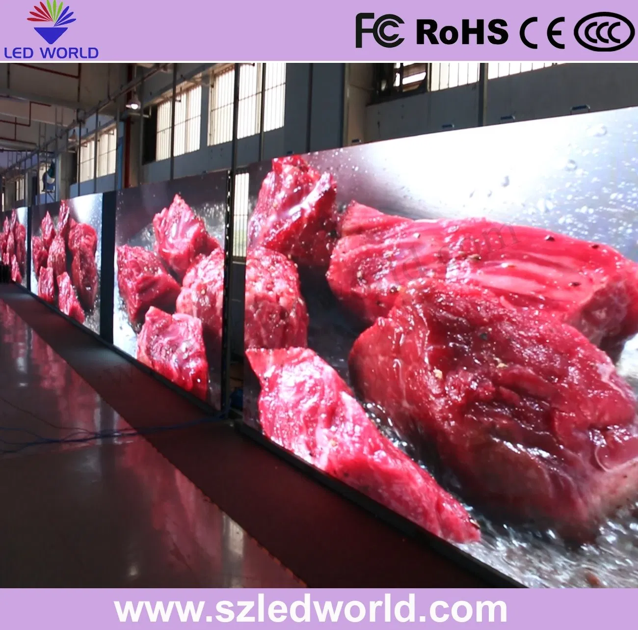 P2.5 Full Color Soft LED Display Module in Shopping Mall