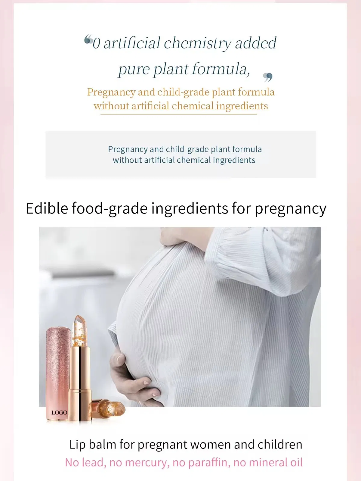 Make Your Own Lipstick 24K Gold Cosmetics Lip Skin Makeup Private Label Nude Gold Foil Lipstick Chapstick Lip Balm