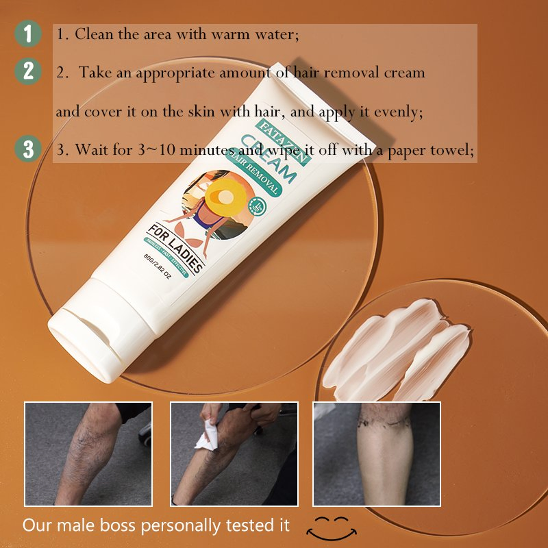Natural Harmless Body Hair Growth Inhibitor Whitening Moisture Permanent Hair Removal Cream