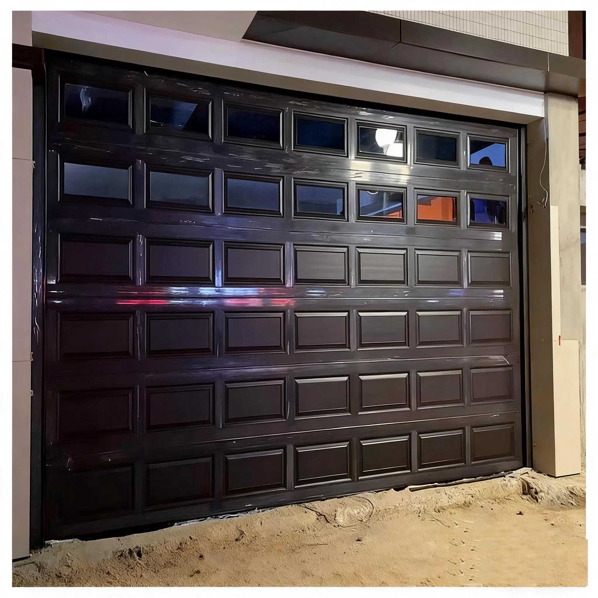 European-Style Aluminum Alloy Sectional Garage Door - Electric, Anti-Theft, Automatic & Smart Remote-Controlled, for Luxury Villas