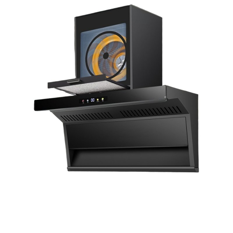 Professional L-Shaped Range Hood Home Appliance Delivers Powerful Side-Draft Suction with Enhanced Airflow Performance