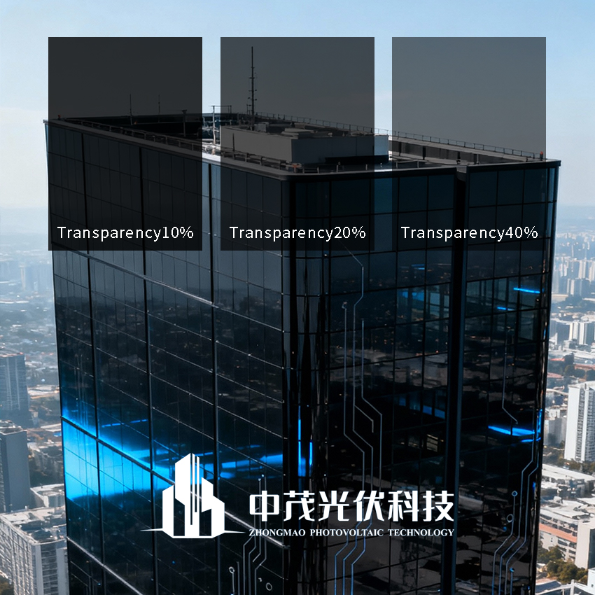 Customizable Light Transmittance Cdte BIPV Power Generating Glass Building Integrated Solar Panels for Facade Skylight Systems
