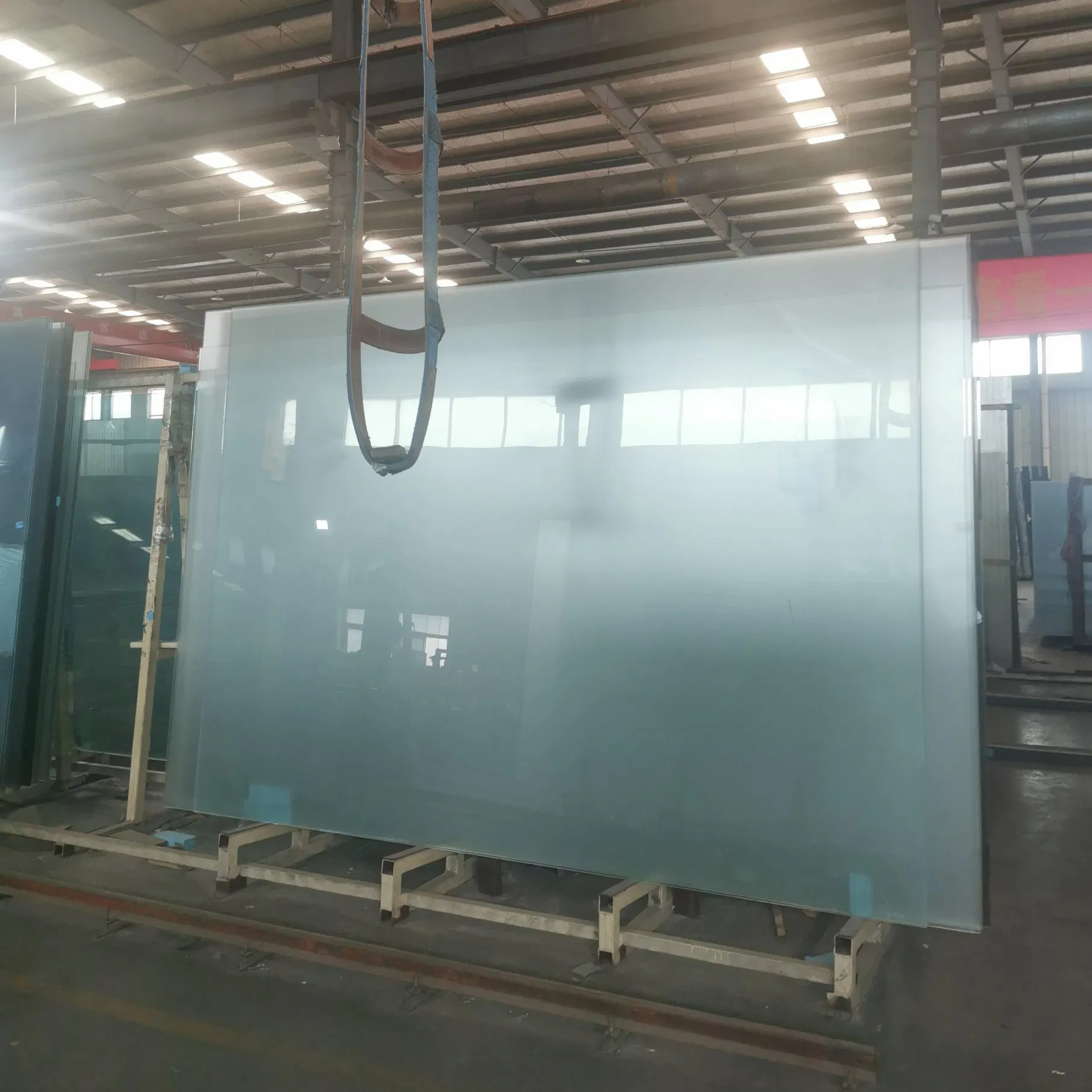 High Quality Fine Polished Edges Ultra Clear Acid Etched Frosted Glass for Interior Partitions
