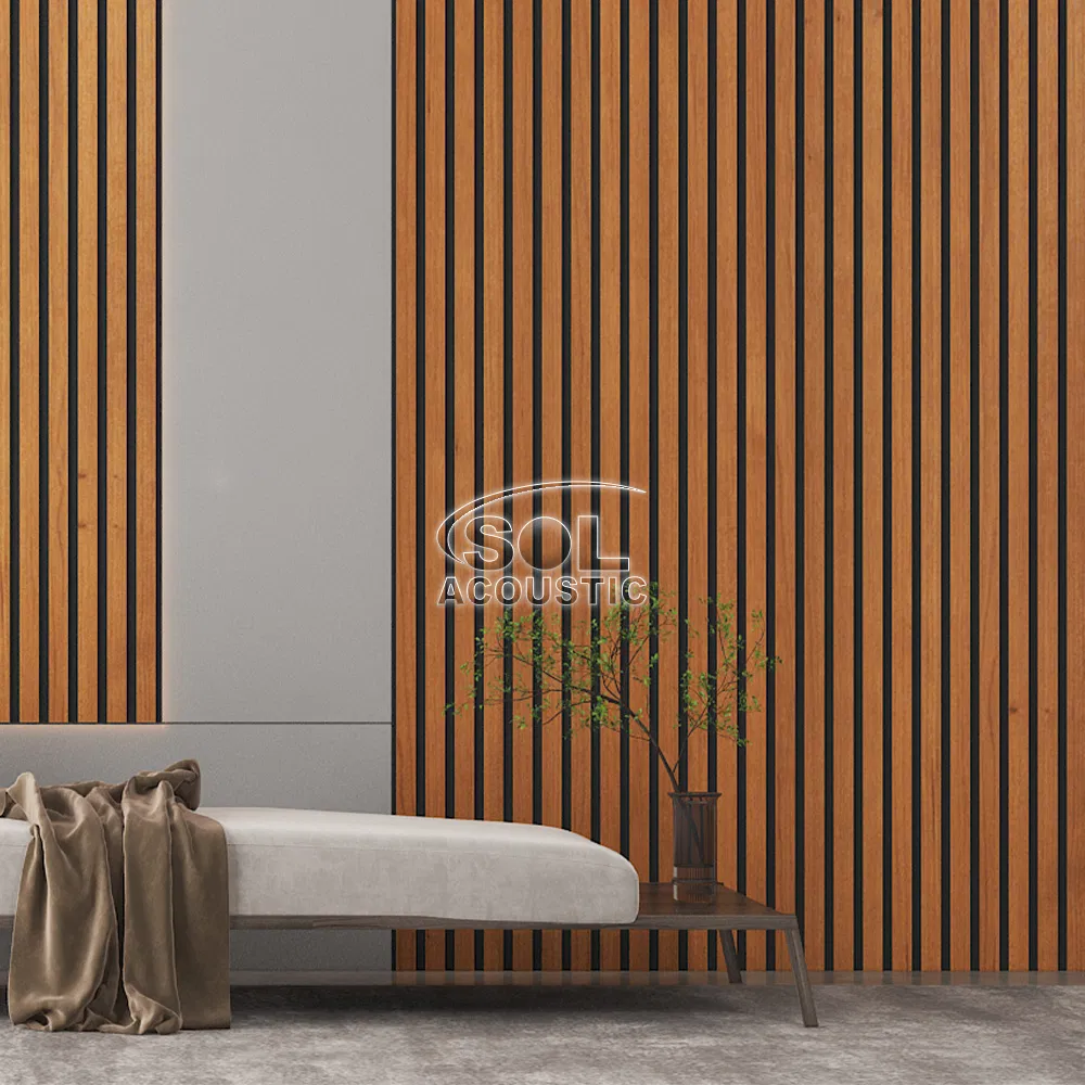 Sol Acoustic Wooden Slat Panels Slatted Pet Board for Hotel Living Room