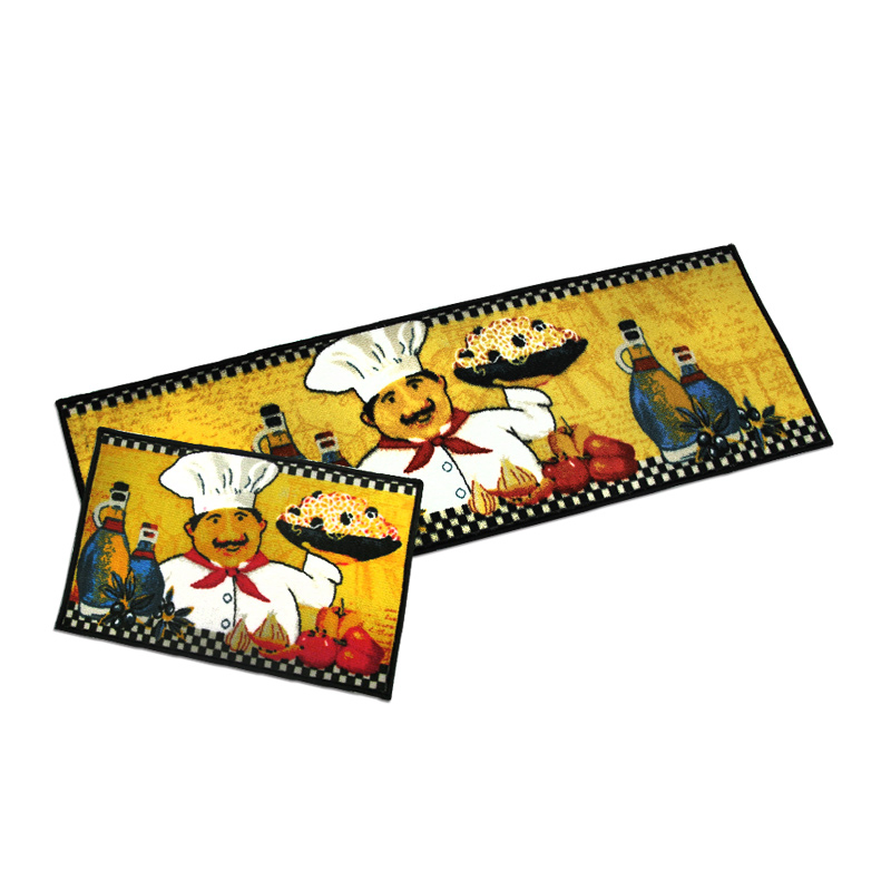 Custom Non-Slip PVC Carpet Long Floor Mat Set Waterproof Rubber Bathroom Kitchen Mat