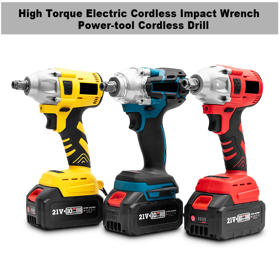 Ht010 High Torque Power Electric Impact Driver Cordless Drill for Car Home
