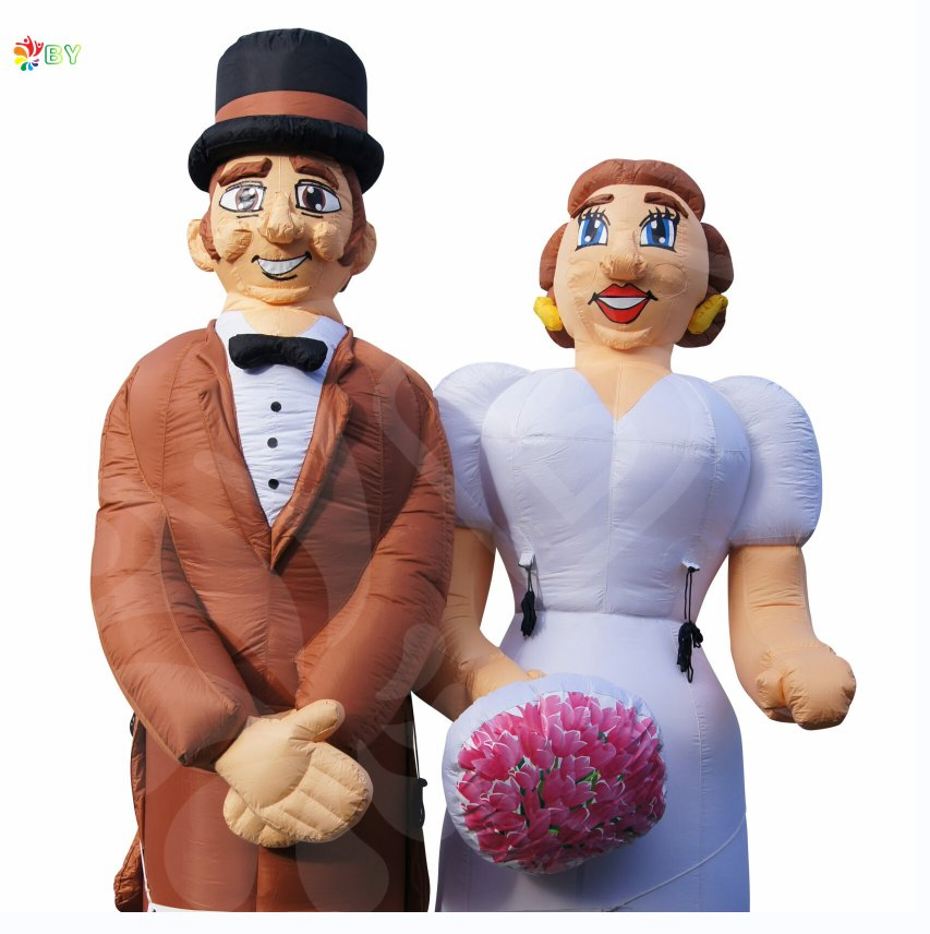 Wedding Decoration Inflatable Bride and Groom, Inflatable Wedding Couple Ground Balloon