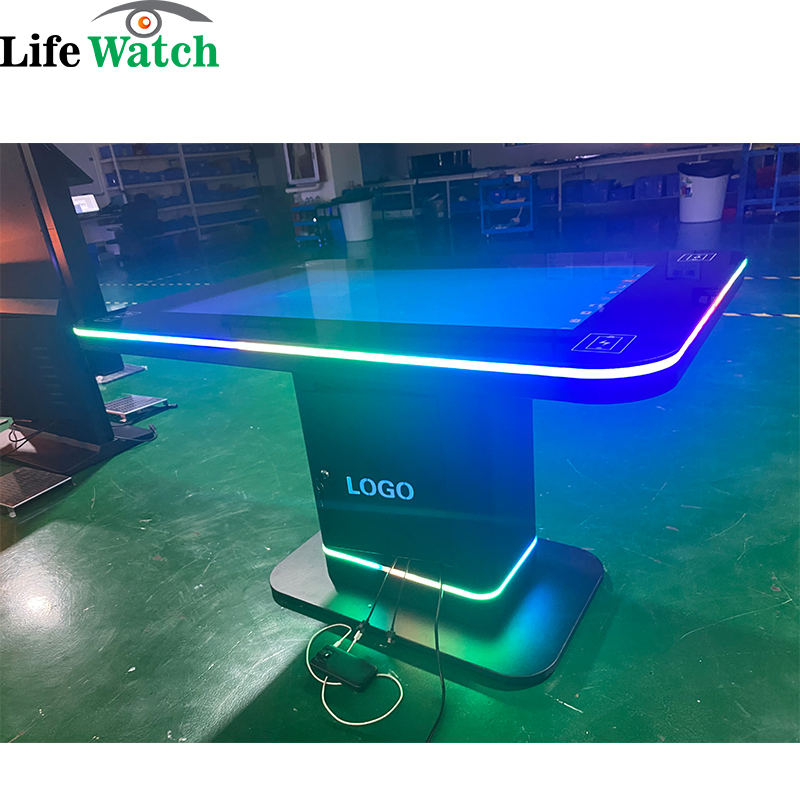 43-Inch Multi Touch Screen Table Interactive Smart Coffee Table Information Display for Family Entertainment