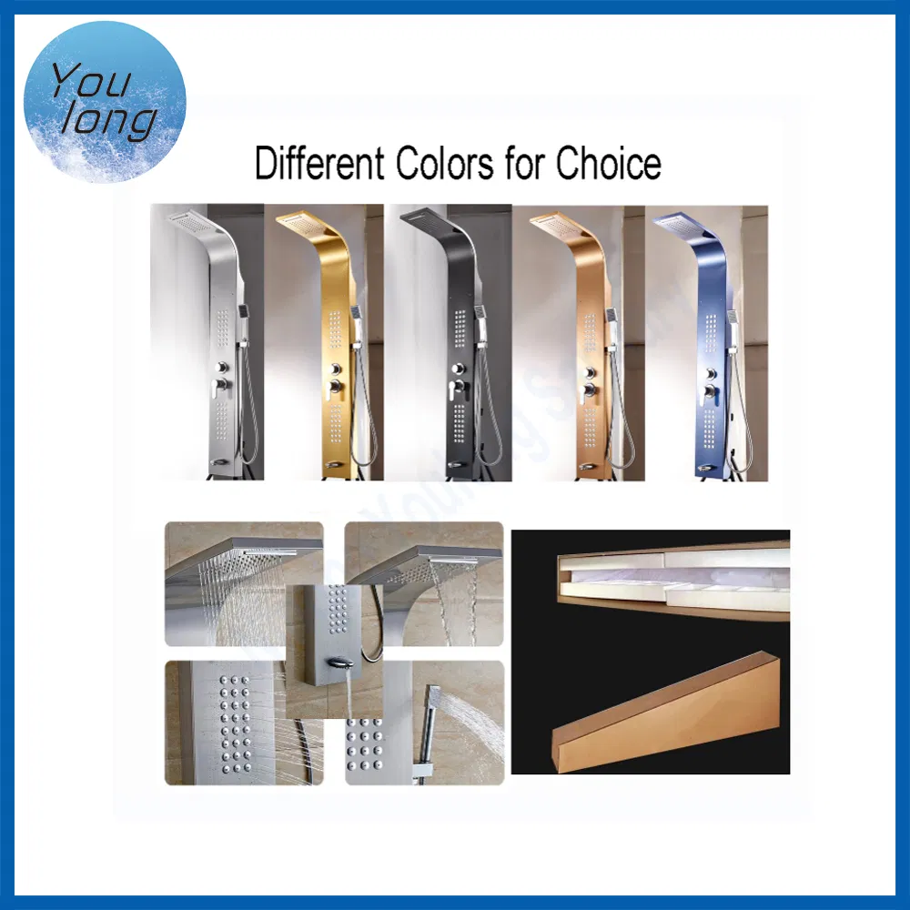 Modern Bathroom Massage Rainfall 304 Stainless Steel Shower Wall Panels