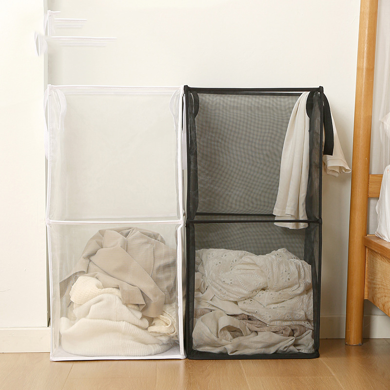 Portable Foldable Laundry Basket Fine Mesh Easy to Carry Portable Mi24066