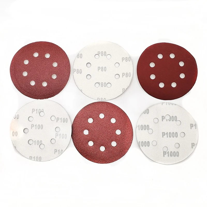 Шлифовальные диски 125 мм на липучке, зерно 120