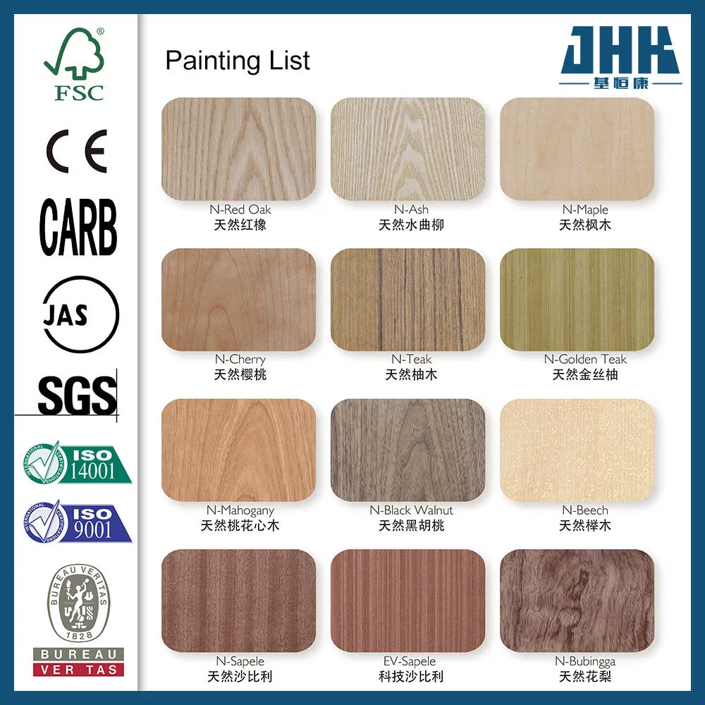 Jhk PVC Coated Prefinished Finger Joint House Plywood Flush Wood Door