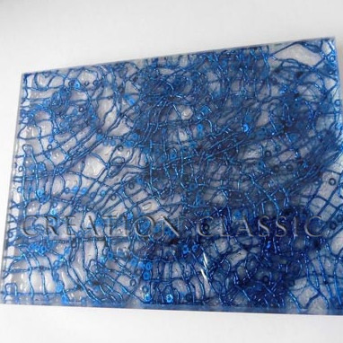 3-8mm Blue /Gloden Colored Decorative Glass for Decoration