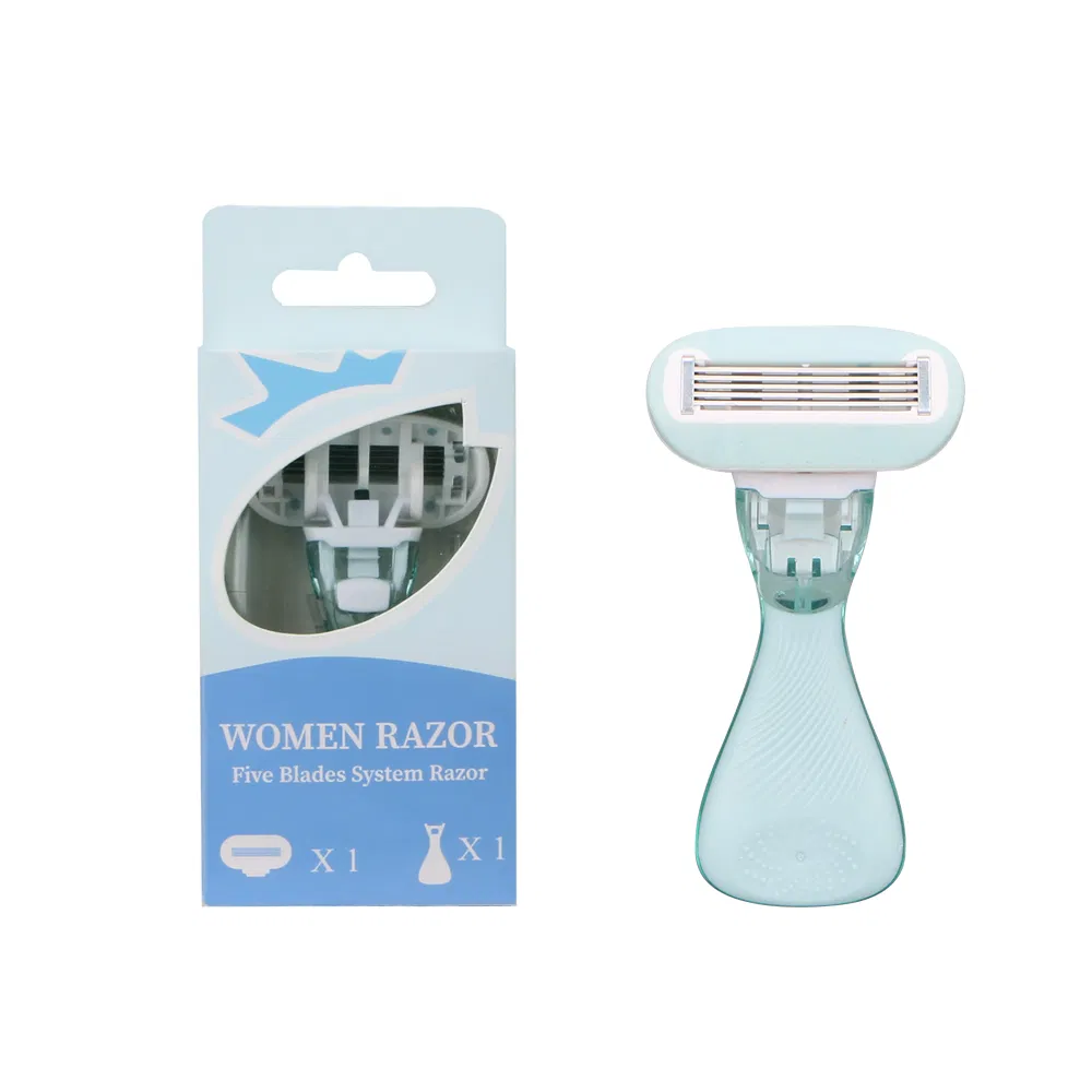 Hot Selling Lady Razor Mini Portable Razor 5 Blades for Women with Box