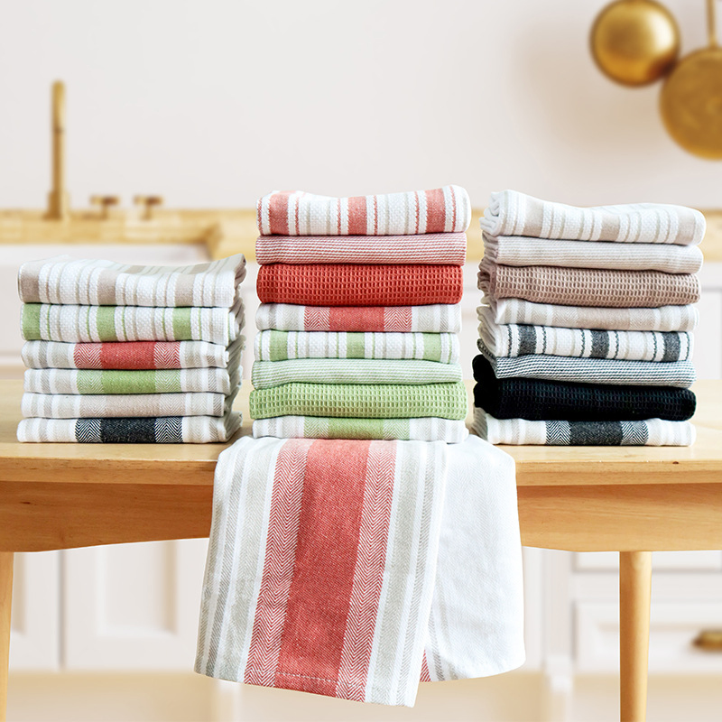 New Waffle Woven Kitchen Hand Towel Custom Cotton Tea Towel Set