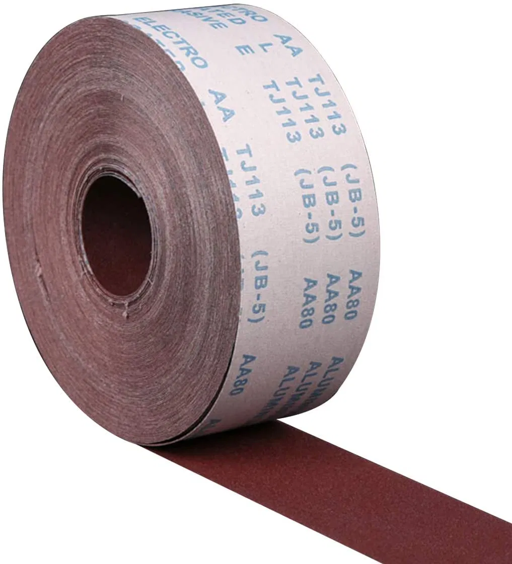 Tj113 (Jb-5) Hand Use Flexible Emery Aluminium Oxide Coated Abrasive Sanding Sand Cloth Jumbo Roll for Hand Use